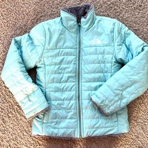 Girls North Face Reversible Mossbud Swirl Jacket